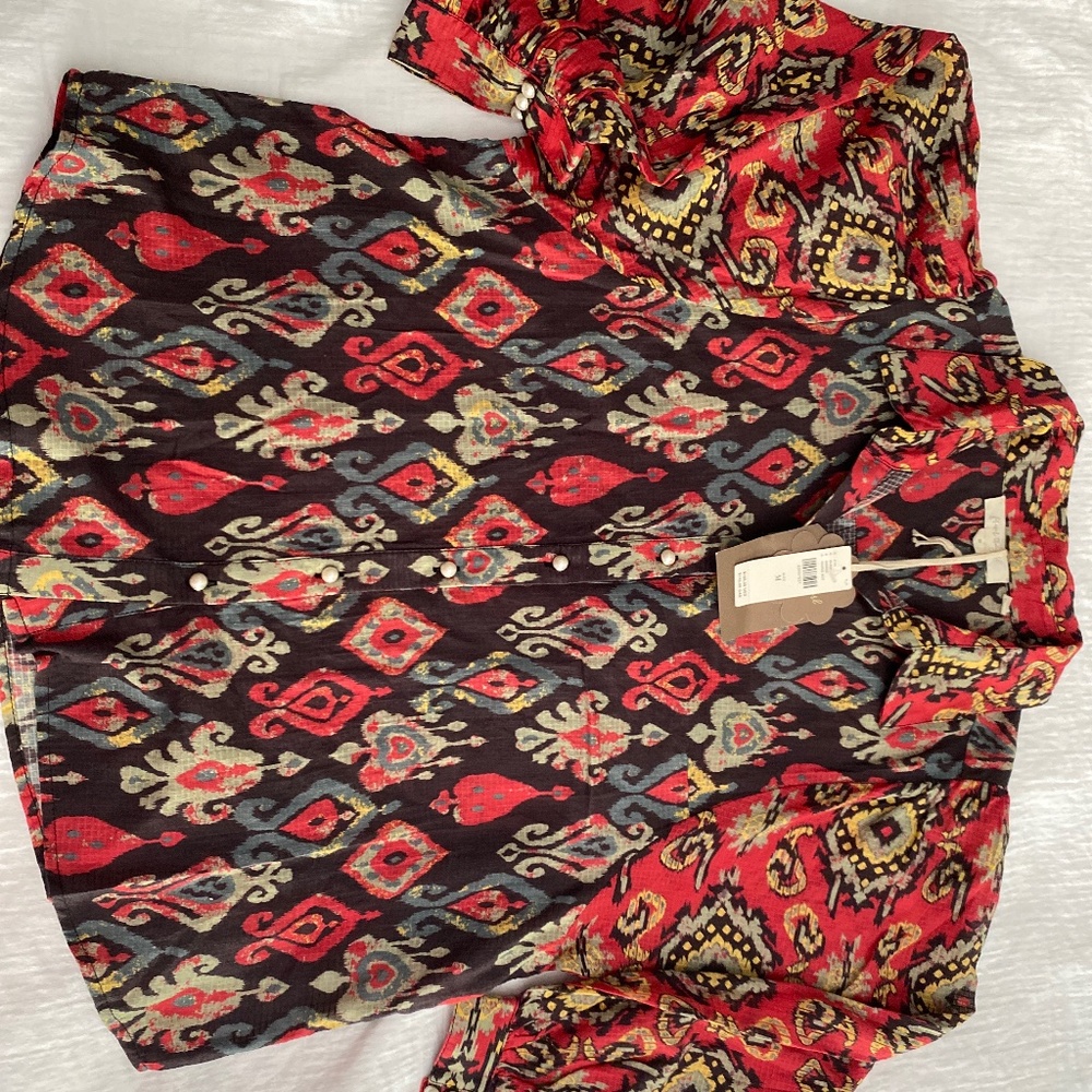 Forever that Girl multi print blouse from Anthropologie
